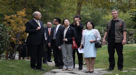 Japonya Prensesi Baltalimanı Japon Bahçesi'ni gezdi