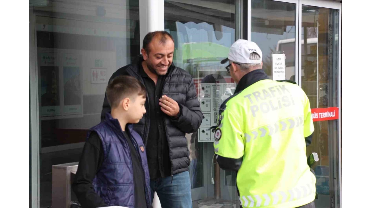 Bolu otogarında bayram dönüşü denetimi