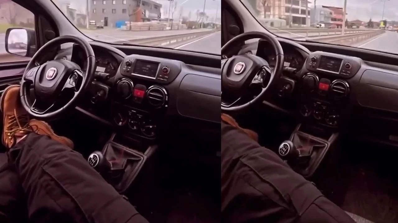 Yolcu koltuğuna geçip ayaklarıyla direksiyonu kontrol etti - Yeni Mesaj