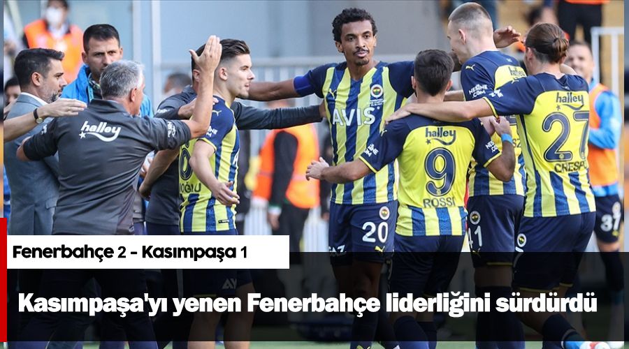 Kasmpaa'y 2-1 yenen Fenerbahe liderliini srdrd
