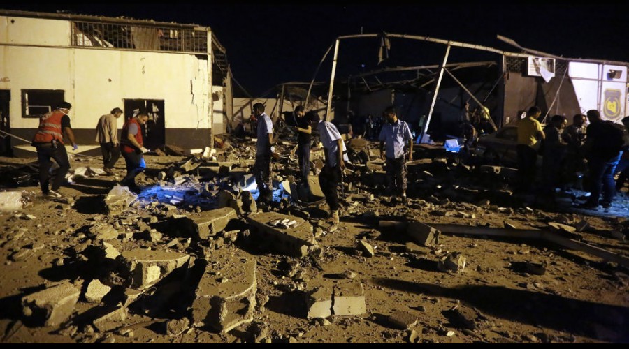 Libya'da g��men merkezine sald�r�: 40 �l�