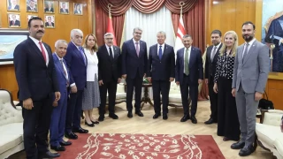 TBMM heyetinden KKTC Başbakanı Ünal Üstel'e ziyaret: Haklı mücadelemizi Türkiye ile birlikte kararlılıkla sürdüreceğiz