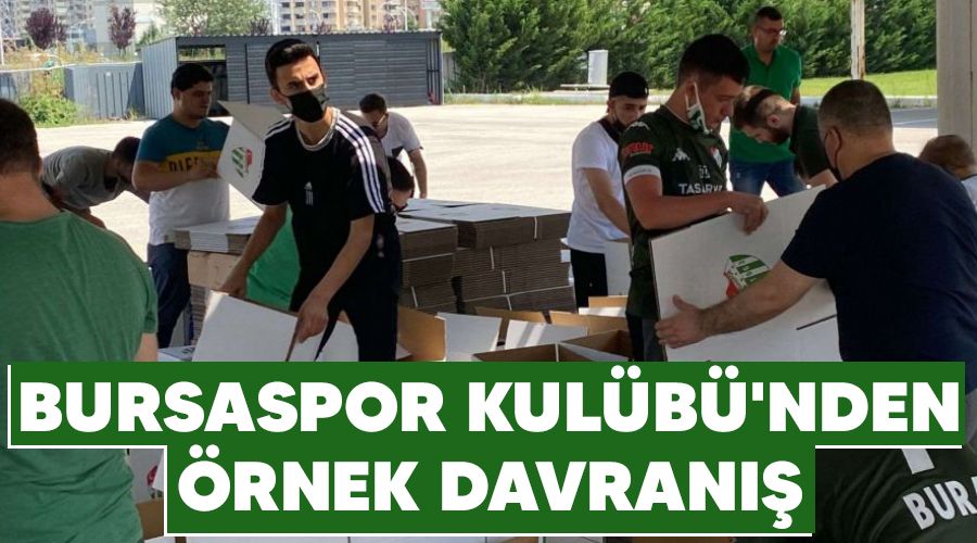 Bursaspor Kul�b�'nden �rnek davran��