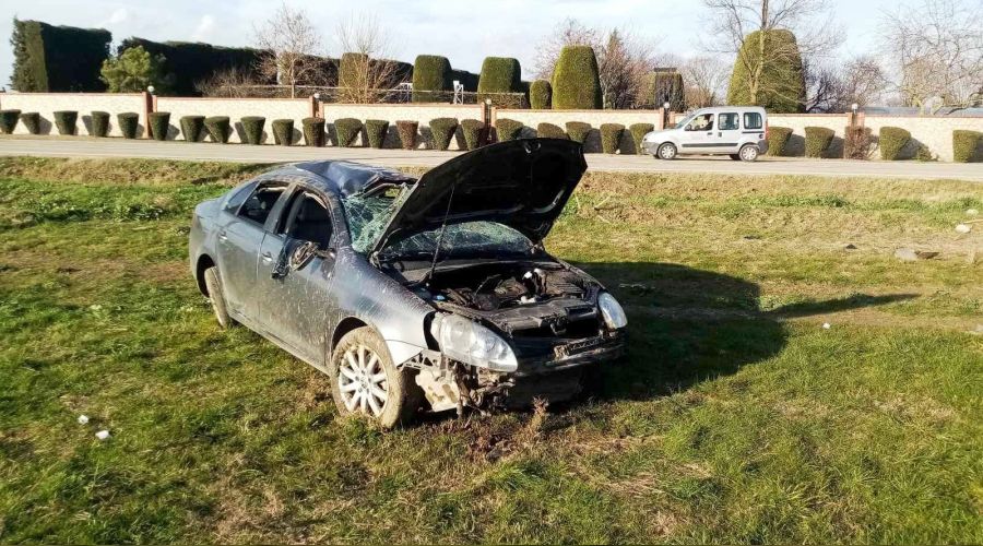 Çocuk sürücünün kullandığı otomobil hurdaya döndü