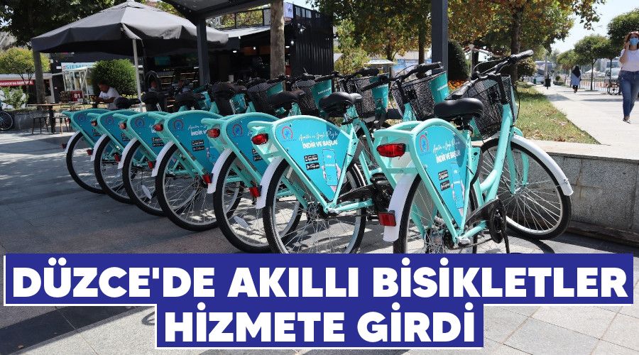 Düzce'de akıllı bisikletler hizmete girdi