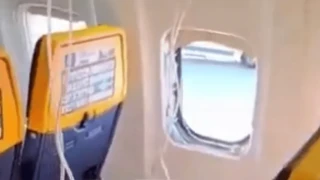 Havada panik! Kırılan camdan uçacaktı ki!