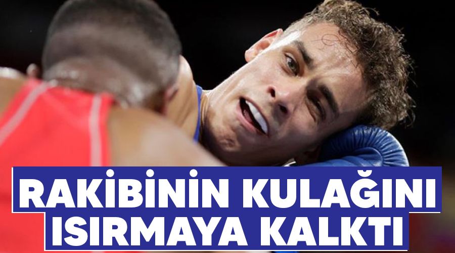Rakibinin kulağını ısırmaya kalktı