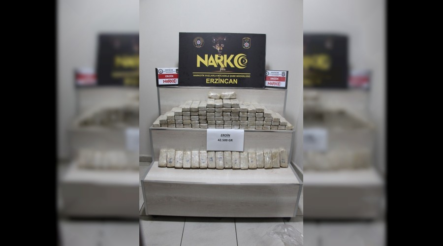 42,5 kilo uyuturucu ele geirildi