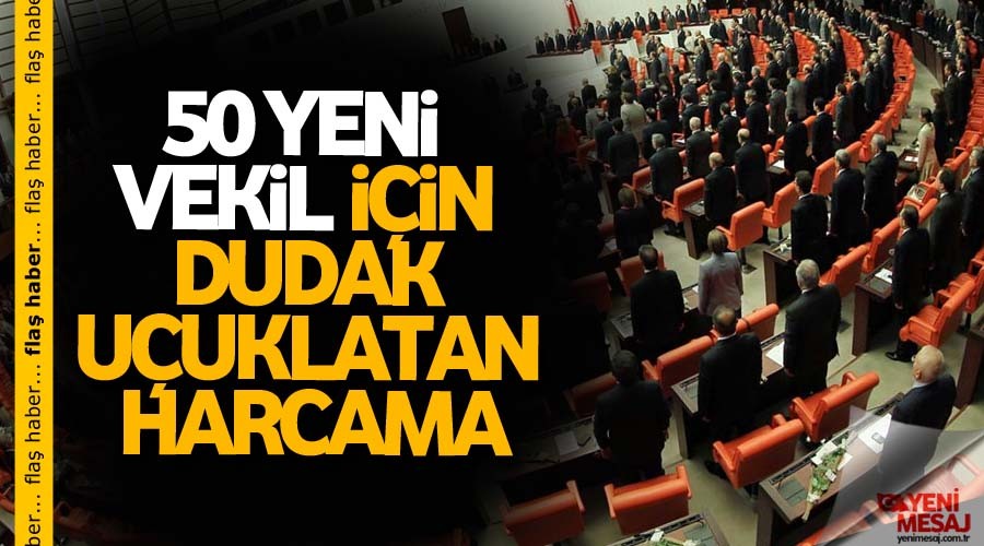 50 yeni vekil i�in 1.8 milyon TL harcand�