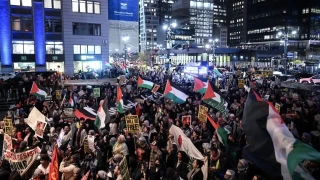 ABD'nin New York kentinde işçiler Gazze için yürüdü