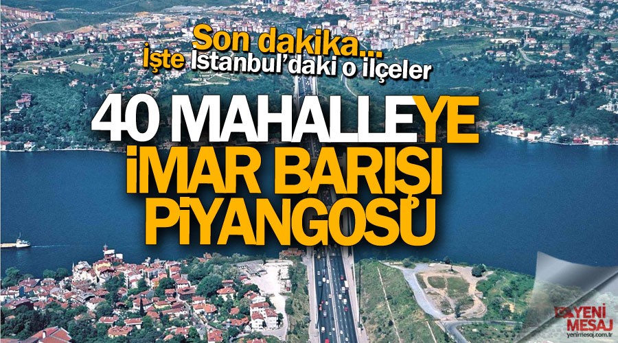 Bo�az'da 40 mahalleye imar bar��� piyangosu