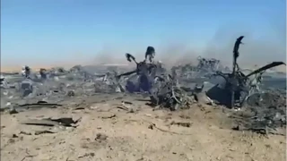 İran'da düşürülen ABD'ye ait uçakların enkazına ilişkin yeni görüntüler paylaşıldı