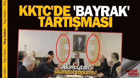 KKTC'de 'bayrak' tartmas