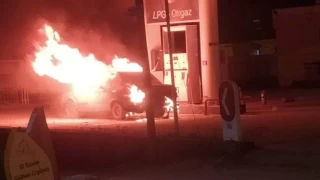LPG dolumu esnasında alev alan araçta 3 kişi yaralandı