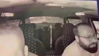 Takside dehşet anları kamerada...
