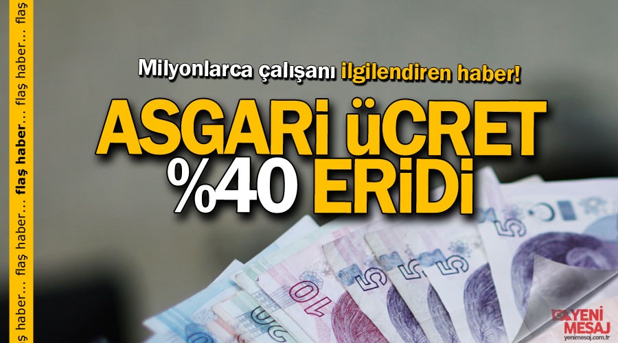 Asgari ücret eridi