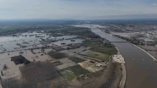 Edirne'de sular alt�nda kalan yerle�im alanlar� g�r�nt�lendi