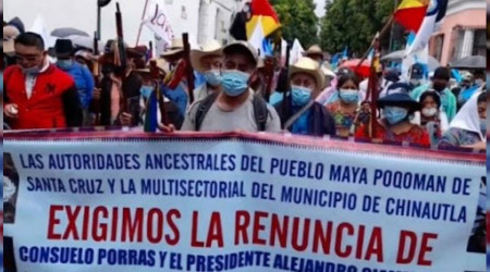 Guatemala'da yolsuzluk politikalarna protesto