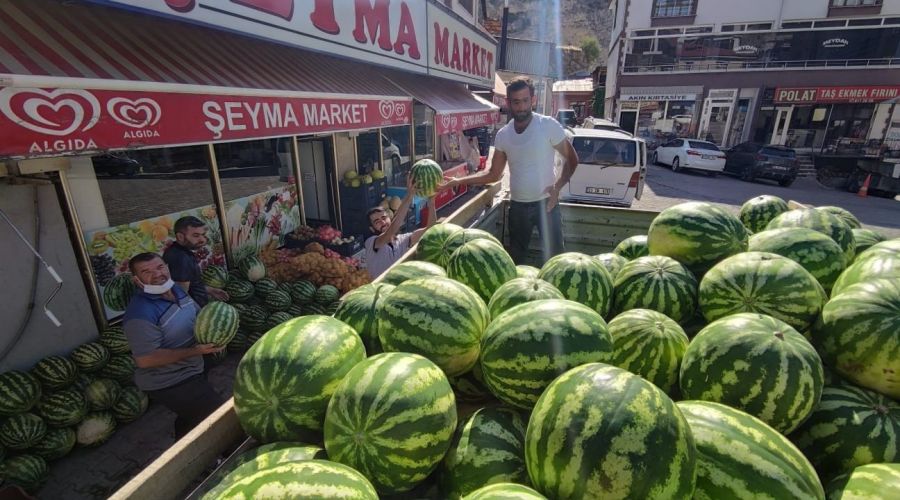 'H�d�roz' karpuzu tezgahlardaki yerini ald�