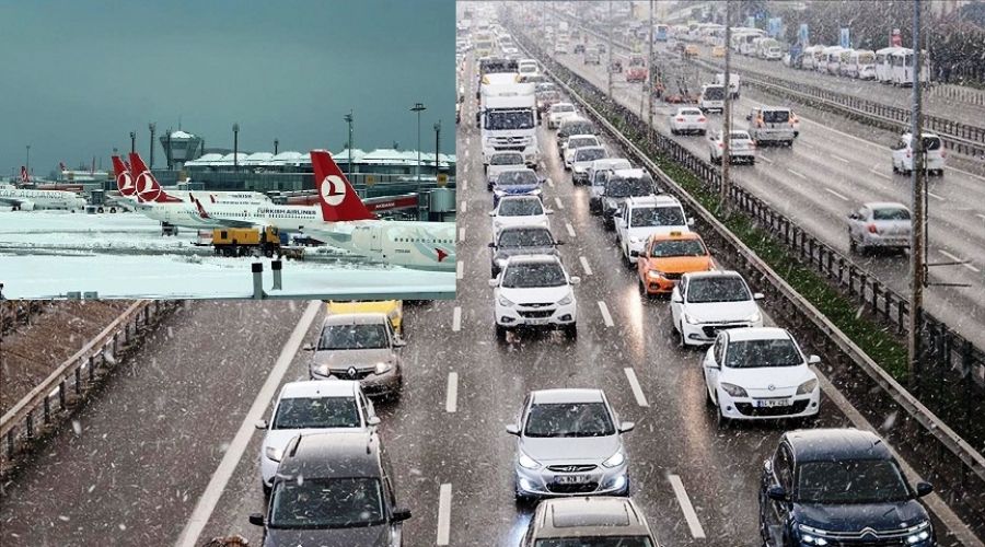 İstanbul'da saat 13.00'a kadar hava ve kara trafiği durduruldu