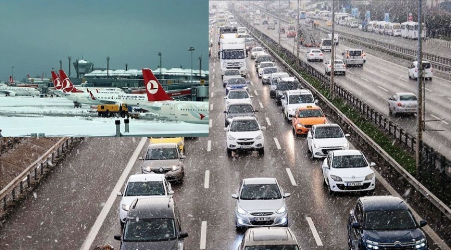 stanbul'da saat 13.00'a kadar hava ve kara trafii durduruldu