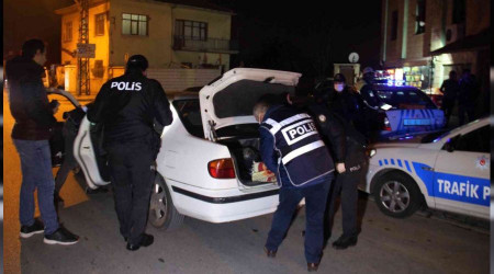 Konya'da polisten 'ok' uygulama