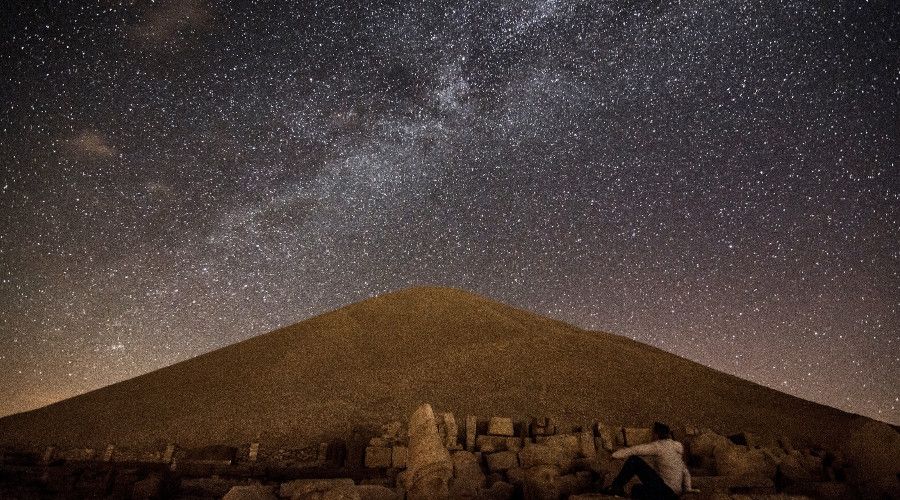 Nemrut Da�� Samanyolu ile birlikte g�r�nt�lendi