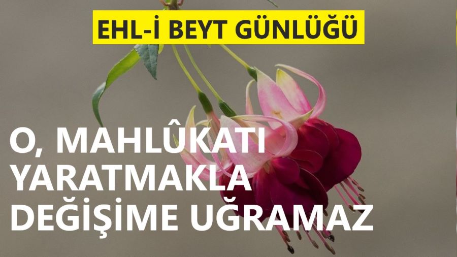 O, mahlkat yaratmakla deiime uramaz