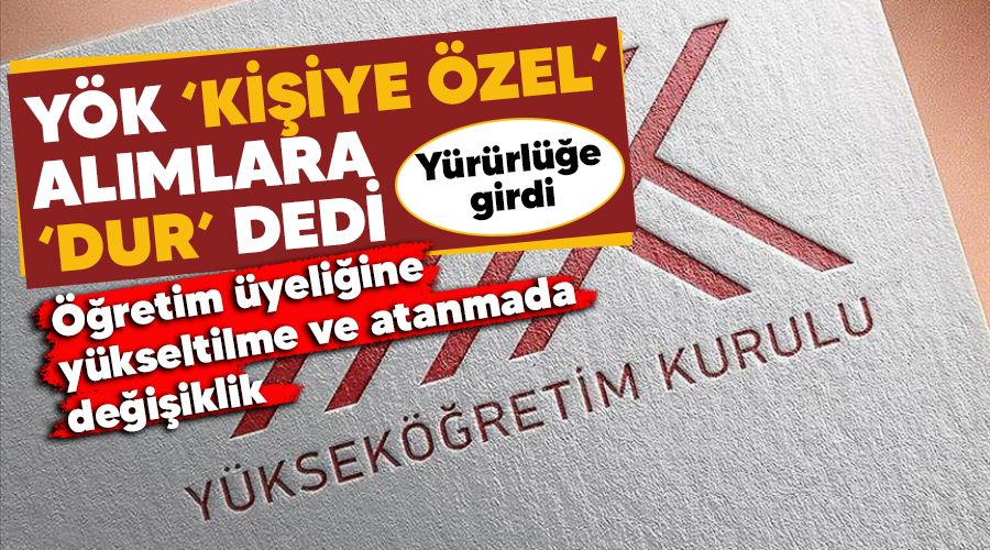 Y�K 'ki�iye �zel' al�mlara 'dur' dedi
