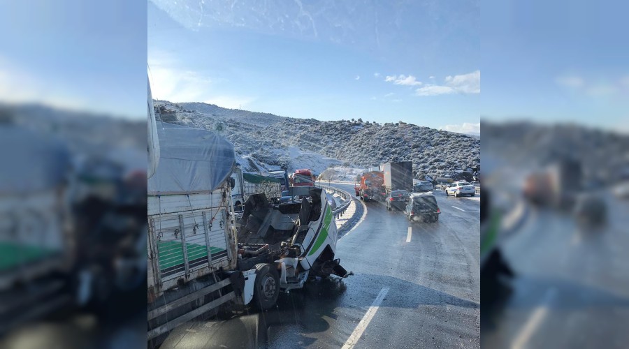 Zincir takan otobse kamyon arpt