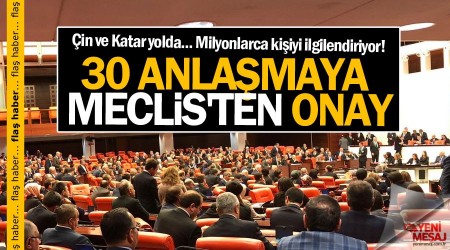 30 anlaşmaya Meclis'ten onay