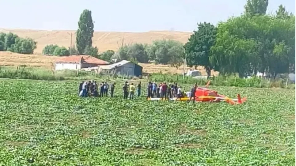 Ankara'da e�itim helikopteri d��t�. Ekipler b�lgeye sevk edildi