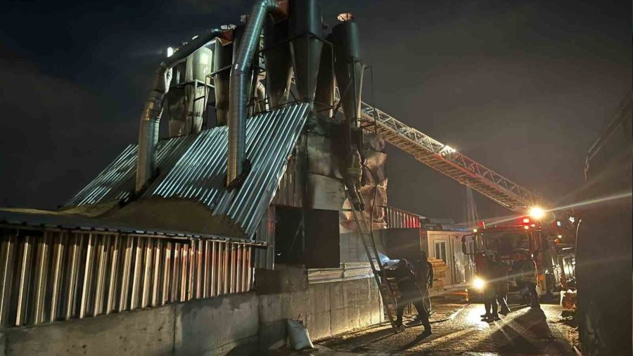 Ankara'da talaş fabrikasında yangın