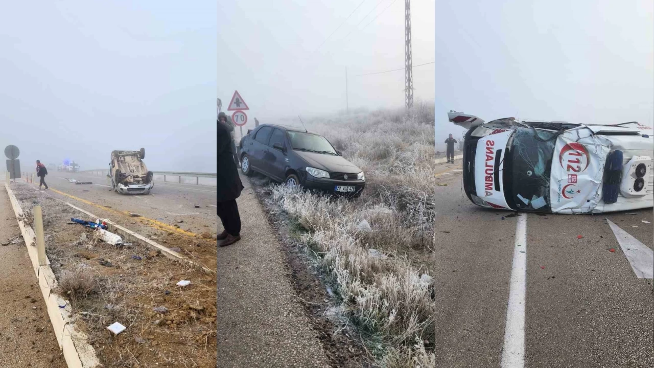 Elaz��'da sis ve gizli buzlanma kazaya neden oldu: 4 yaral�