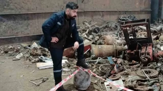 Haddehanenin hurdalığında bulunan top mermisi imha edildi