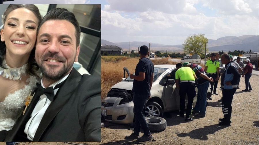 Kahreden haber: Yeni evli çifti balayı yolunda yaptıkları kaza ayırdı