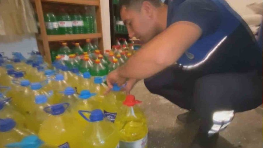 Müstakil ev kaçak deterjan üretim merkezine çevrilmiş