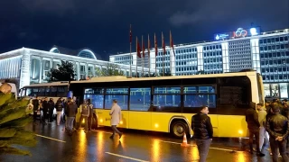 Özel halk otobüsü sahipleri Saraçhane'de eylem yaptı
