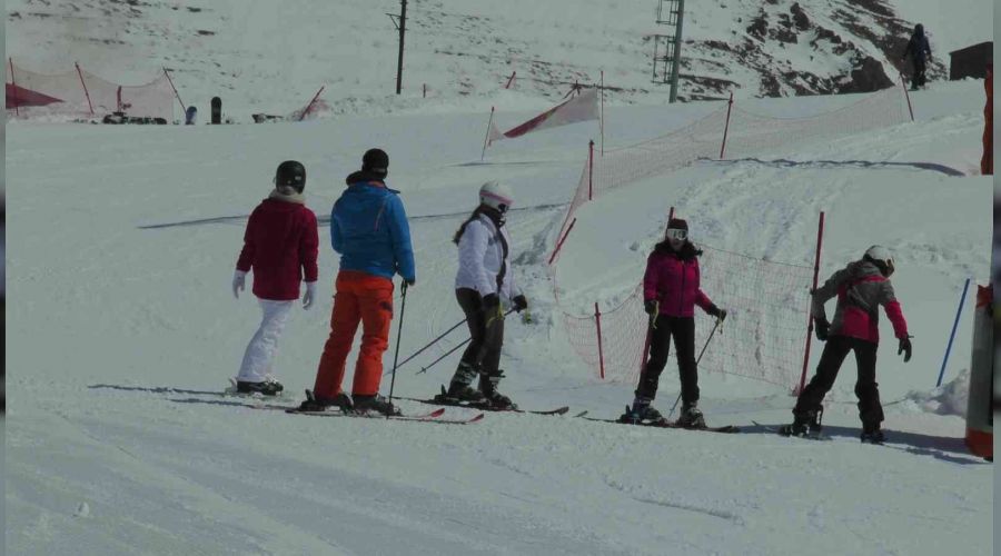 Palandöken'de baharda kayak keyfi