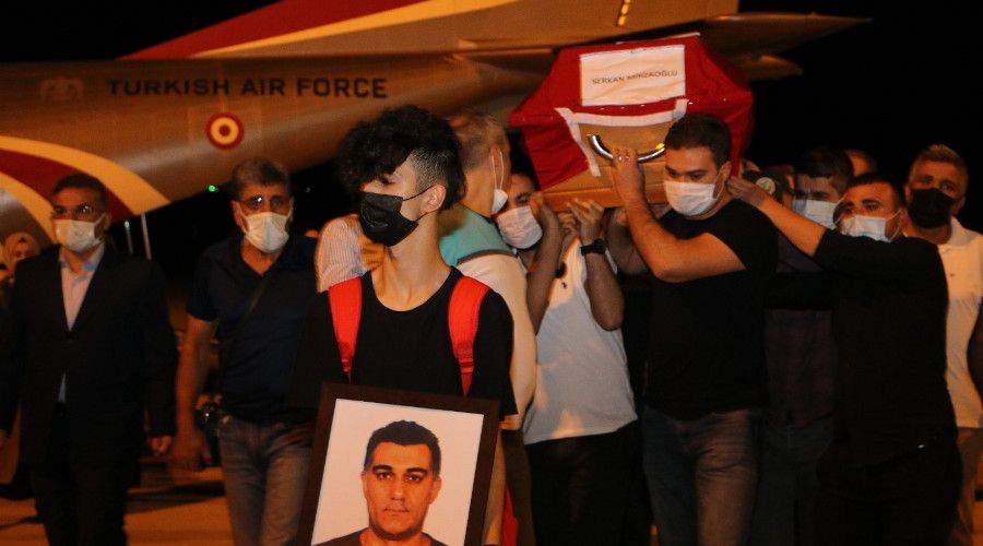 Pilot Serkan Mirzaoğlu'nun cenazesi memleketi Elazığ'a getirildi