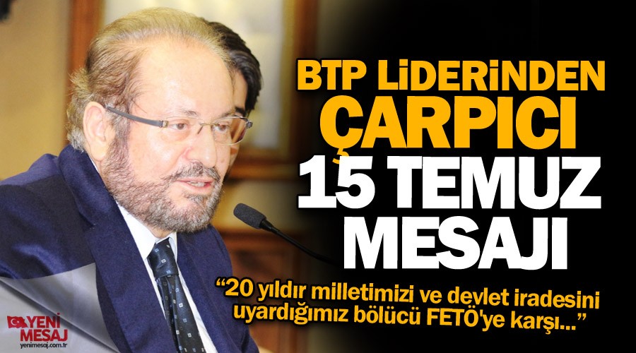 Prof. Dr. Haydar Ba�'tan 15 Temmuz mesaj�