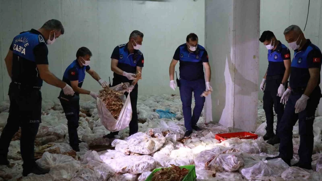 anlurfa'da 10 ton bozuk tavuk eti ele geirildi