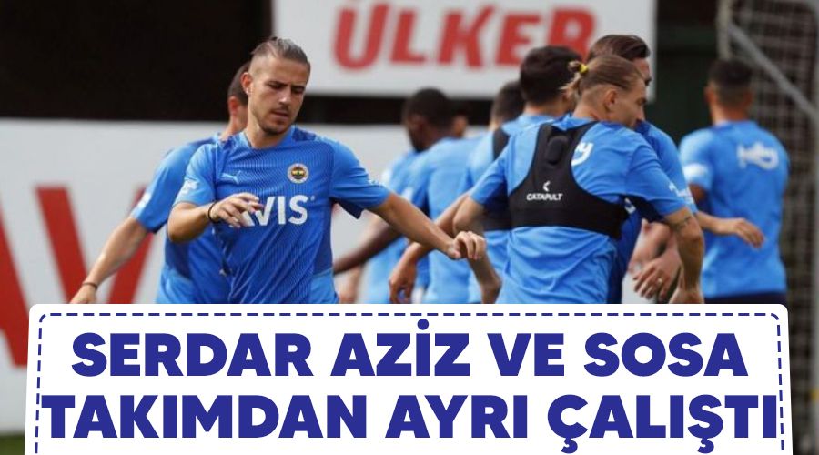 Serdar Aziz ve Sosa takımdan ayrı çalıştı