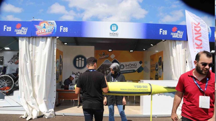 TEKNOFEST 'te yangın söndürme bombasına ilgi