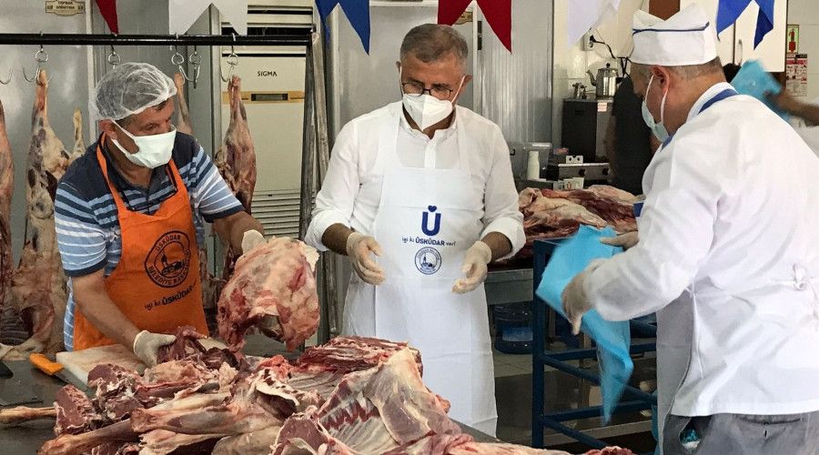 �sk�dar'da ihtiya� sahibi ailelere 30 ton kurban eti da��t�ld�