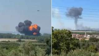 Yalova'da F-16 eğitim uçağı düştü