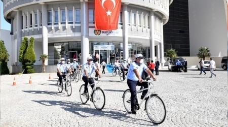 Zabıta ekipleri bisikletli denetim yaptı