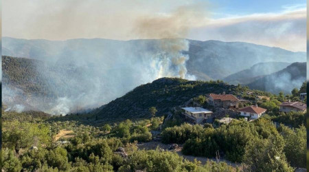 Akseki'deki orman yangını devam ediyor