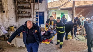 Bu�day aktar�m� s�ras�nda facia: Karde�lerden biri g���kte kald�