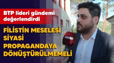 Filistin meselesi siyasi propagandaya dönüştürülmemeli